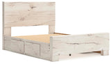 Lawroy Queen Panel Bed with Storage, Dresser and Mirror - B2310B29