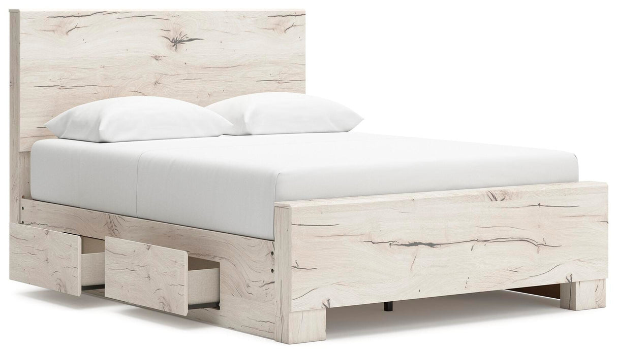 Lawroy Queen Panel Bed with Storage, Dresser and Mirror - B2310B29