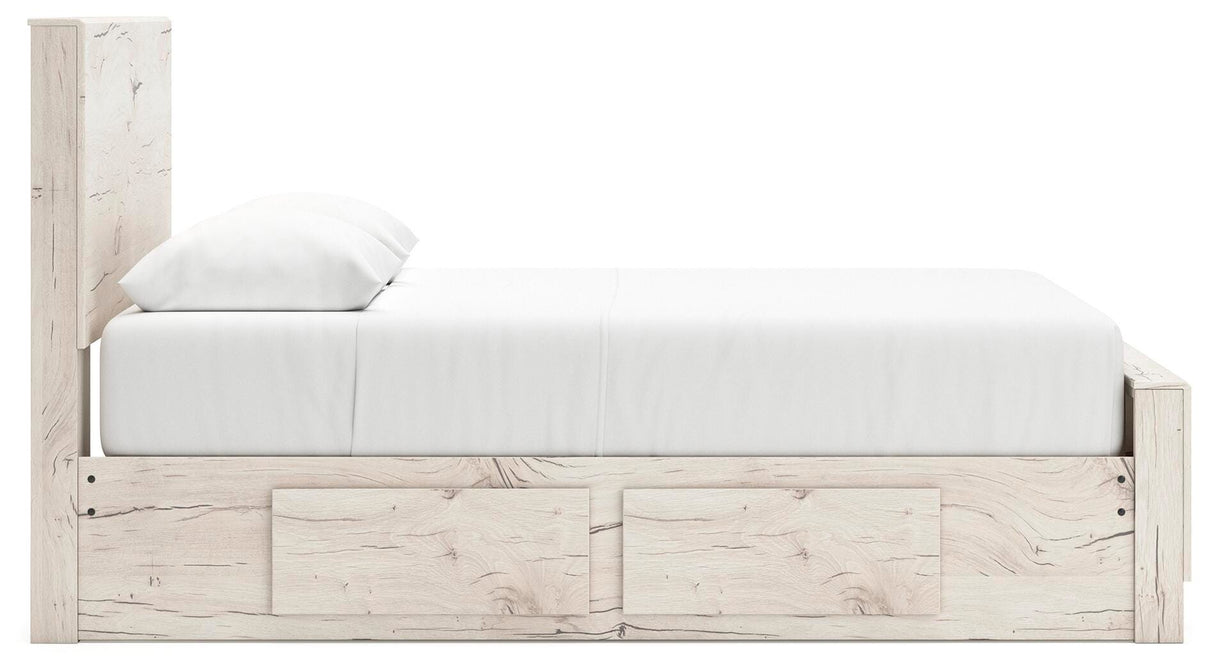 Lawroy Queen Panel Bed with Storage, Dresser and Mirror - B2310B29