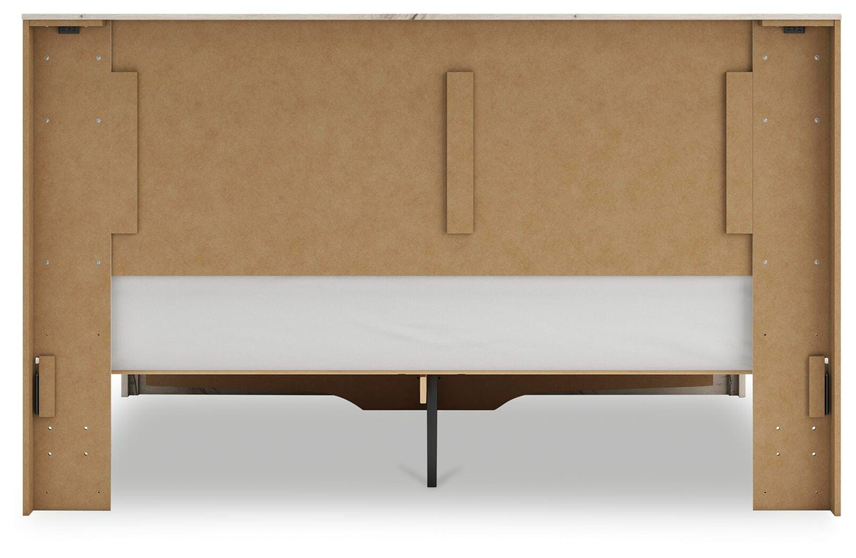 Lawroy King Panel Storage Bed, Dresser, Mirror and Nightstand - B2310B46