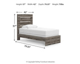 Graystorm Twin Panel Bed - PCB2405B12