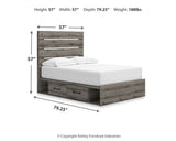 Graystorm Full Panel Storage Bed - PCB2405B16