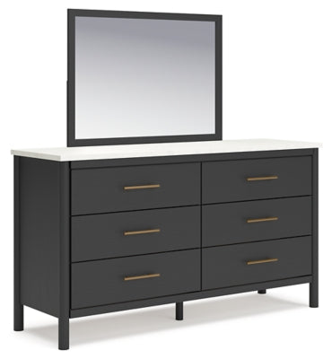Cadmori Full Upholstered Panel Bed, Dresser and Mirror - B2616B5