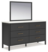 Cadmori Full Upholstered Panel Bed, Dresser and Mirror - B2616B5