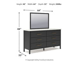 Cadmori Full Upholstered Panel Bed, Dresser and Mirror - B2616B5