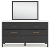 Cadmori Full Upholstered Panel Bed, Dresser and Mirror - B2616B5