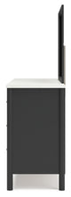 Cadmori King Upholstered Panel Bed, Dresser and Mirror - B2616B9