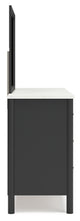 Cadmori Full Upholstered Panel Bed, Dresser and Mirror - B2616B5