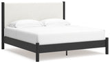 Cadmori King Upholstered Panel Bed, Dresser and Mirror - B2616B9