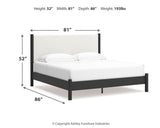 Cadmori King Upholstered Panel Bed, Dresser and Mirror - B2616B9