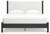 Cadmori King Upholstered Panel Bed, Dresser and Mirror - B2616B9