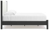 Cadmori King Upholstered Panel Bed, Dresser and Mirror - B2616B9