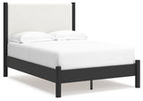 Cadmori Full Upholstered Panel Bed, Dresser and Mirror - B2616B5