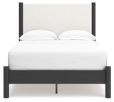 Cadmori Full Upholstered Panel Bed, Dresser and Mirror - B2616B5
