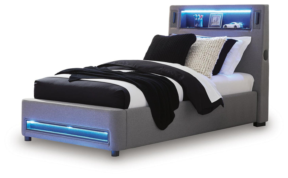 Verishaw Twin Upholstered Bed - PCB2721B23