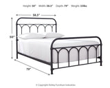 Nashburg Full Metal Bed - B280-672