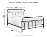 Nashburg Queen Metal Bed - B280-681