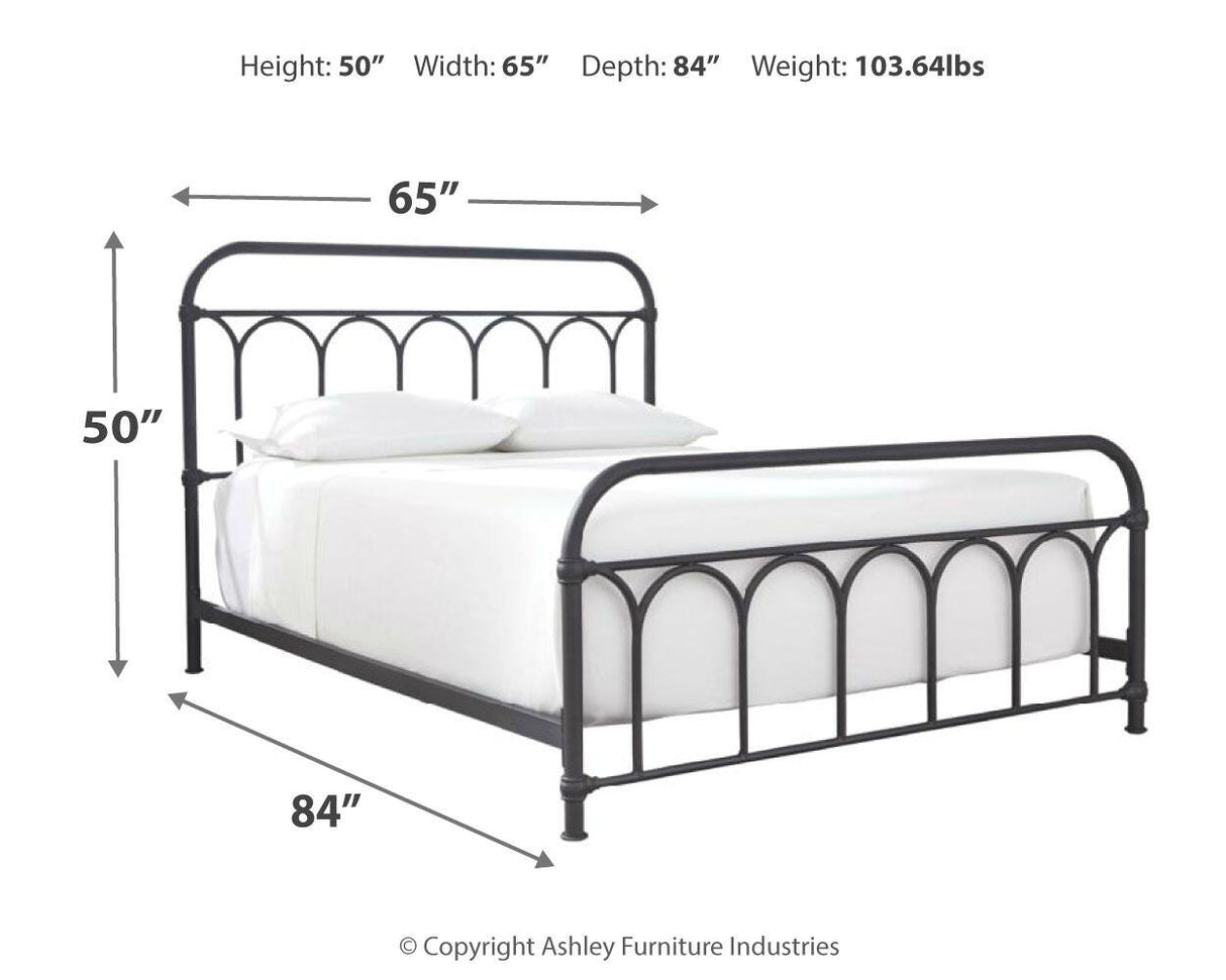 Nashburg Queen Metal Bed - B280-681