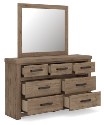 Oliandon Queen Panel Bed, Dresser and Mirror - PCB2844B3