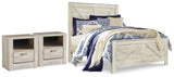 Bellaby Queen Crossbuck Panel Bed and 2 Nightstands - B331B16