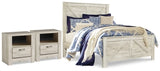 Bellaby Queen Crossbuck Panel Bed and 2 Nightstands - B331B16