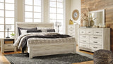 Bellaby King Panel Bed, Dresser, Mirror, Chest and 2 Nightstands - B331B17