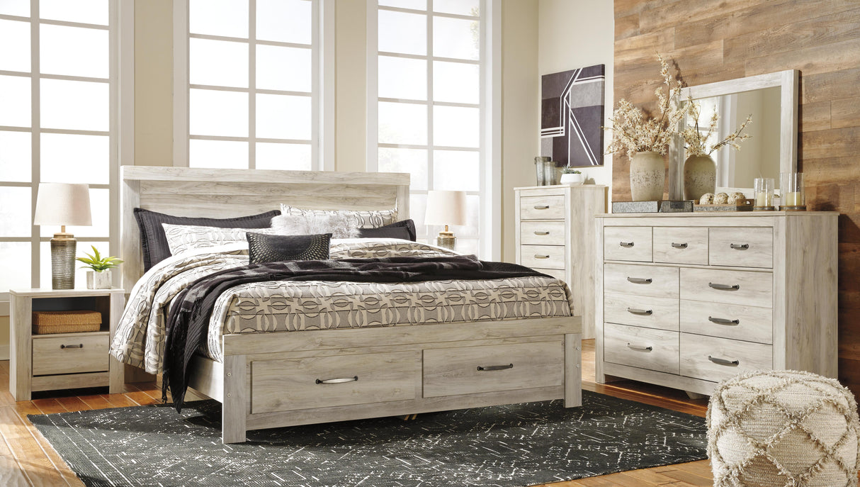 Bellaby King Platform Bed with 2 Storage Drawers - B331B9