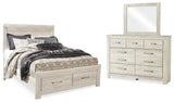Bellaby Queen Panel Storage Bed, Dresser and Mirror - B331B5