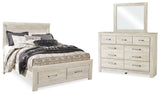 Bellaby Queen Panel Storage Bed, Dresser and Mirror - B331B5