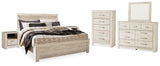 Bellaby King Panel Bed, Dresser, Mirror, Chest and 2 Nightstands - B331B17