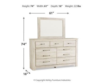Bellaby King Panel Storage Bed, Dresser, Mirror and Nightstand - B331B12