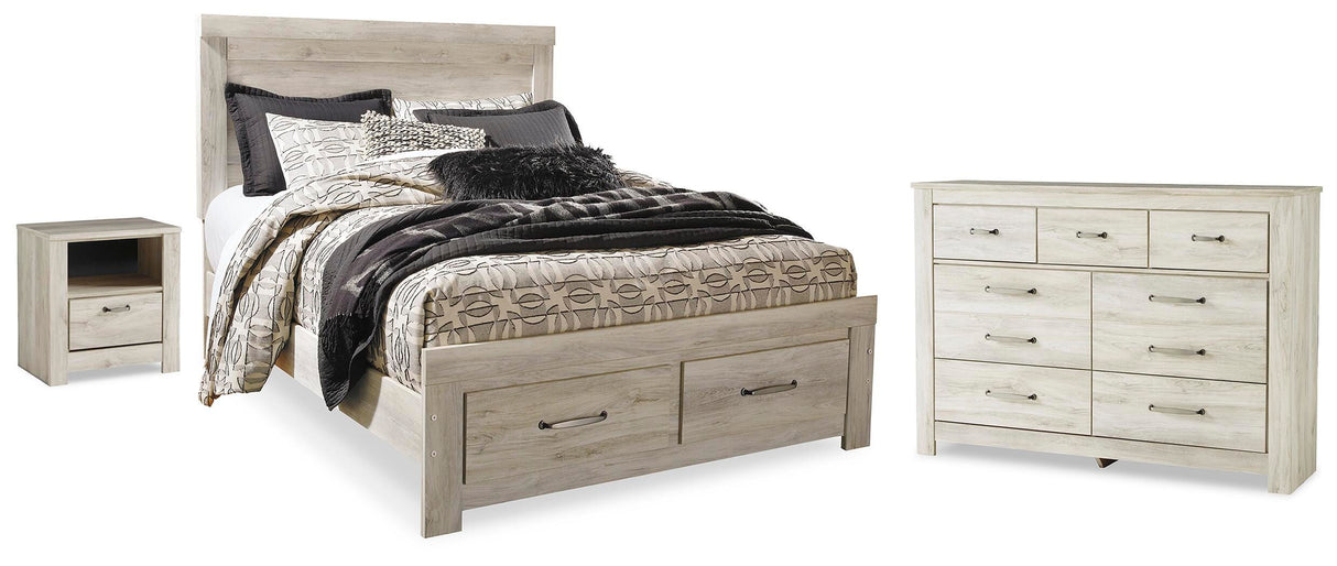 Bellaby Queen Panel Storage Bed, Dresser and Nightstand - B331B24