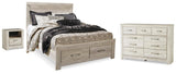 Bellaby Queen Panel Storage Bed, Dresser and Nightstand - B331B24