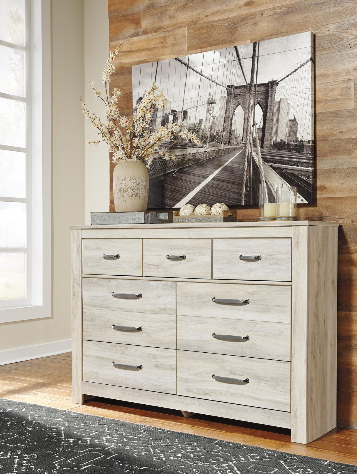 Bellaby Queen Panel Storage Bed, Dresser and Nightstand - B331B24