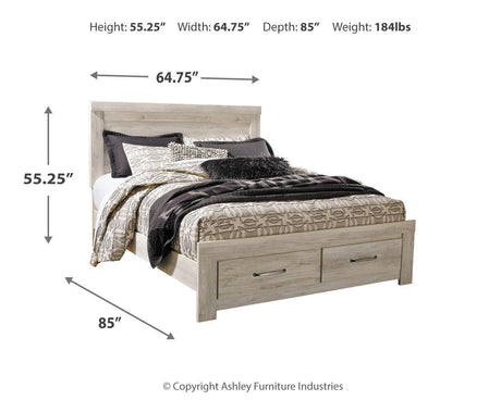 Bellaby Queen Platform Bed with 2 Storage Drawers - B331B4