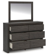 Fraluna Queen Panel Storage Bed, Dresser and Mirror - PCB3370B5