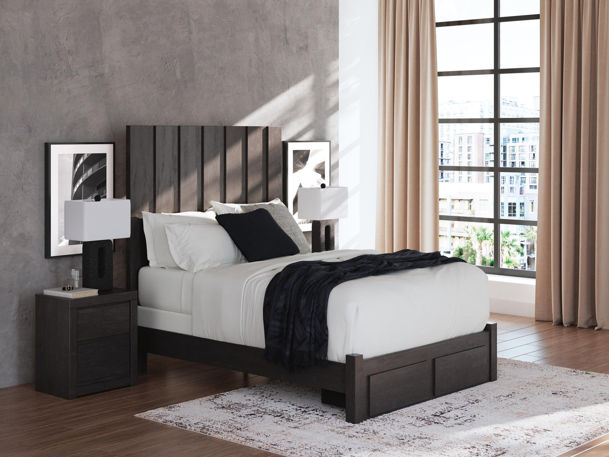 Fraluna Queen Panel Storage Bed, Dresser and Mirror - PCB3370B5