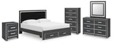 Zuraleus King Storage Bed, Dresser, Mirror, Chest and Nightstand - PCB3380B20