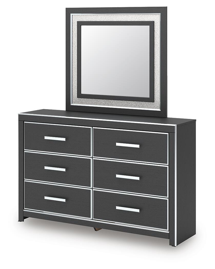 Zuraleus Queen Upholstered Bed, Dresser, Mirror and Nightstand - PCB3380B16