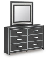 Zuraleus Queen Upholstered Bed, Dresser, Mirror and Nightstand - PCB3380B16
