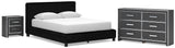 Zuraleus Queen Upholstered Bed, Dresser and Nightstand - PCB3380B15