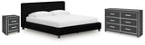 Zuraleus King Upholstered Bed, Dresser and Nightstand - PCB3380B17