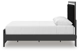 Zuraleus Queen Upholstered Panel Platform Bed, Dresser and Mirror - PCB3380B3