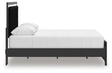 Zuraleus Queen Upholstered Panel Platform Bed, Dresser and Mirror - PCB3380B3