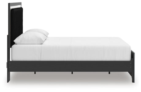 Zuraleus Queen Upholstered Panel Platform Bed, Dresser and Mirror - PCB3380B3