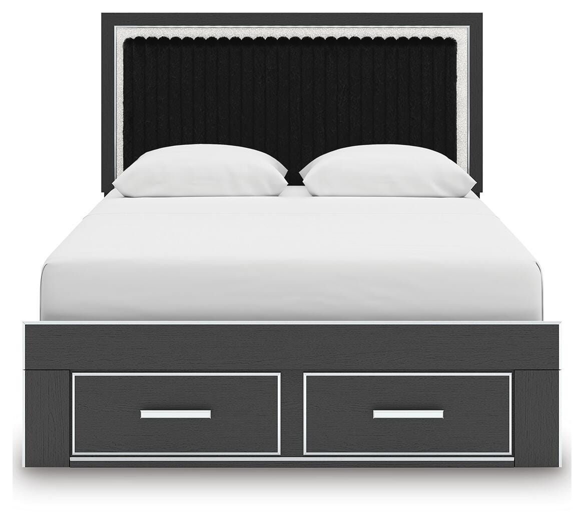 Zuraleus Queen Upholstered Panel Platform Storage Bed - PCB3380B4