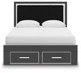 Zuraleus Queen Upholstered Panel Platform Storage Bed - PCB3380B4