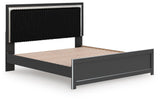 Zuraleus King Upholstered Panel Platform Bed - PCB3380B10