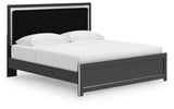 Zuraleus King Upholstered Panel Platform Bed - PCB3380B10