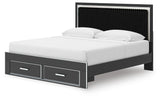 Zuraleus King Upholstered Panel Platform Storage Bed - PCB3380B11